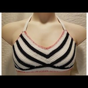 💥NWT Xhileration Black & white knit bikini sz XS